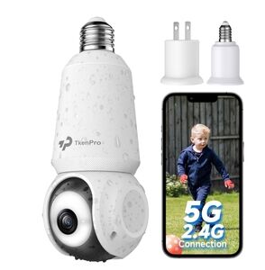 WI-FI Smart Camera with Dual Connectivity And Talk  Light Fixture Or Plug In.